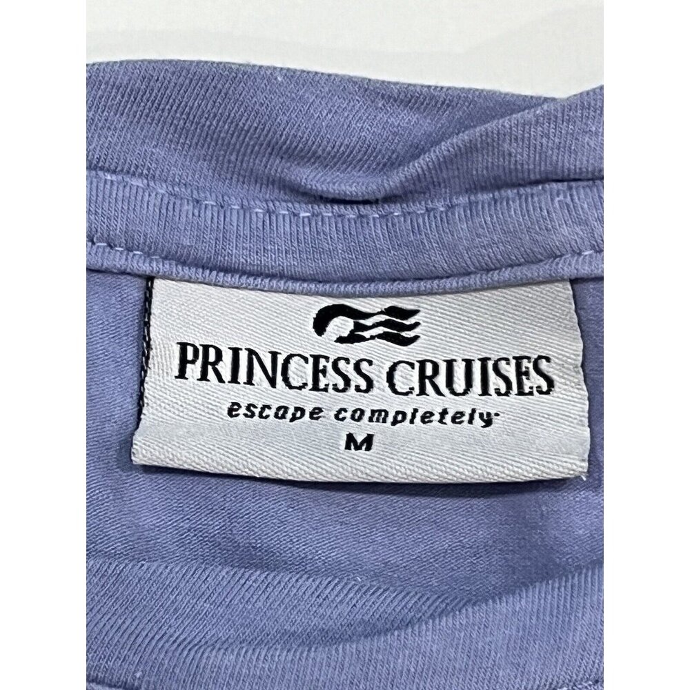 Princess Cruises Lilac Purple Floral Appliqué Rhinestone Shirt Women Sz Medium - Picture 9 of 14